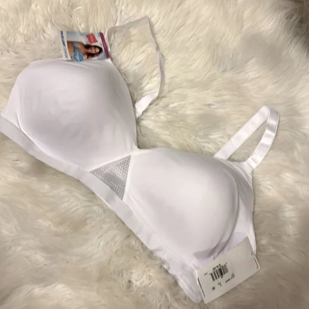 WHITE HANES OH SO LIGHT COMFORT BRA SIZE XL